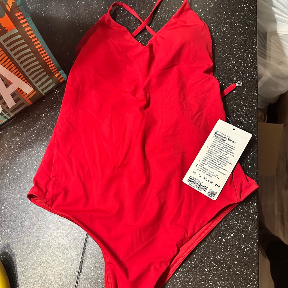 Lululemon Athletica Vibrant Red One-Piece Swimsuit